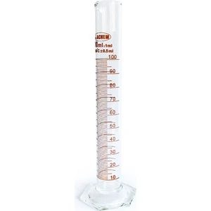 100ML Cam Mezür Uzun Form Kırmızı Skala