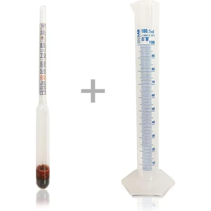 Kısa Form Alkolmetre ve 100ML Mezür Seti