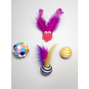 Kedi Oyun Topu 4'lü Paket