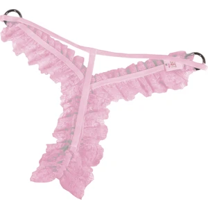 ASM0226 Bayan Pembe Dantel Halkalıfırfır Özel String