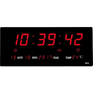 F Fityle Dijital LED Duvar Masası Çalar Saat / Takvim Sıcaklık Nem 12/24 H (Yurt Dışından)