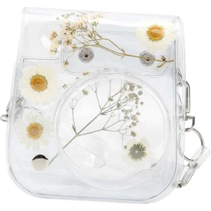 Kamera Durumda Çıkarılabilir Düğme Yapış Kapatma Instax Mini 11 9 8 Seyahat Beyaz (Yurt Dışından)