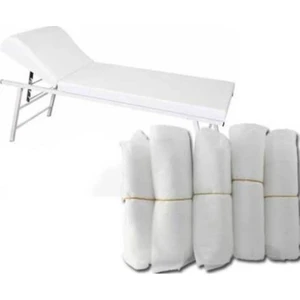 Clean Stoff Beyaz Sedye Örtüsü Kalın 80X220 Lastikli Sedye Örtüsü 10’lu