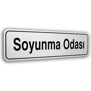Pano Pvc Kapı Isimliği Soyunma Odası 7X25 cm