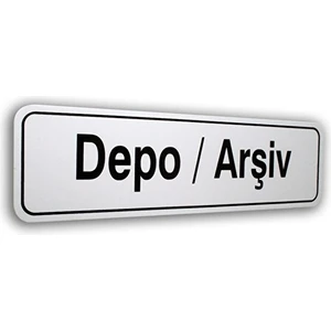 Pano Pvc Kapı Isimliği Depo/arşiv 7X25 cm