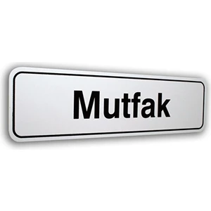 Pano Pvc Kapı Isimliği Mutfak 7X25 Cm.
