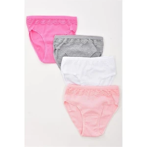 Kız Çocuk 6'lı Dantelli Slip Külot