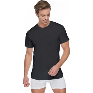 Seher Yıldızı Erkek Penye 6'lı  0 Yaka Yarım Kollu Fanila Siyah