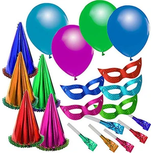 Deren Mutfak 25 Kişilik Yılbaşı Seti Gözlük+Şapka+Kaynana Dili + Balon