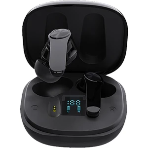 Love City Gürültü Önleme Özellikli LED Ekranlı IPX7 Su Geçirmez Dahili Mikrofonlu Kulak İçi Bluetooth Kulaklık - Siyah (Yurt Dışından)