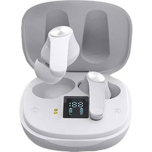 Love City LED Ekranlı Su Geçirmez Bluetooth Kablosuz Kulaklık - Beyaz (Yurt Dışından)