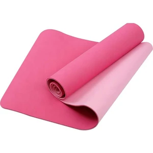 Tpe Pilates Yoga Minderi 6 Mm, Taşıma Çantalı Çift Renkli Yoga Matı Pembe
