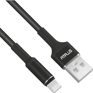 Fitplus Round RS-202 Lightning Data/şarj Kablosu 3A 2mt Örgü - Siyah