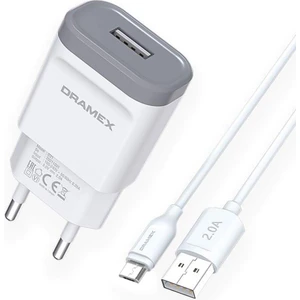 D21M Şarj Aleti Micro USB Kablolu Set 2.0A - Beyaz