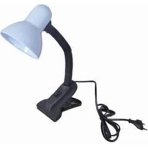 Kıskaçlı/mandallı Spiralli Retro Öğrenci Çalışma Masa Lambası (Beyaz)