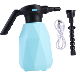 1xhandheld Elektrikli Tesis Sprey Şişesi Otomatik Sulama Sisleyici Bahçe Aracı Mavi Evrensel Kafa