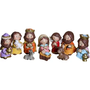 Kutsal Aile Doğuş Sahnesi Seti Noel Masa Süsleme Noel Hediyeleri Çok Renkli
