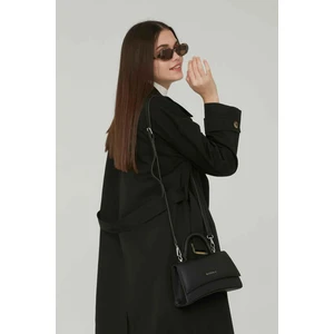 Dokulu Deri Çanta Siyah