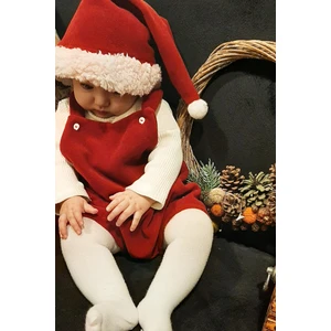 Shecco Babba Bebek Noel Şort Tulum Şapka Takım Polar 0-3 Yaş Varyantlı