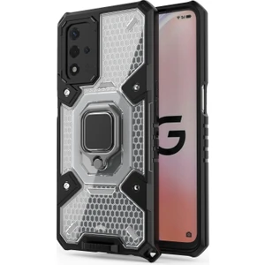 Oppo A93S 5G/A93 5G/A74 Için Space Pc+Tpu Halka Koruyucu Kılıf--Beyaz (Yurt Dışından)