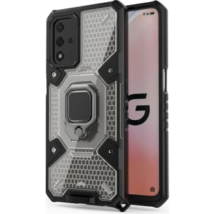 Oppo A93S 5G/A93 5G/A74 Için Space Pc+Tpu Halka Koruyucu Kılıf -- Gri (Yurt Dışından)