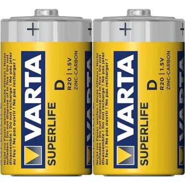 Varta Varta Superlife R20 Büyük Boy D Pil
