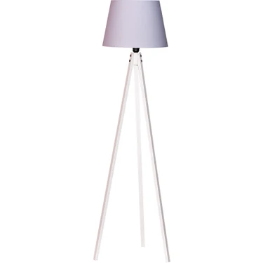 Minimal Simple Beyaz Koni Ahşap