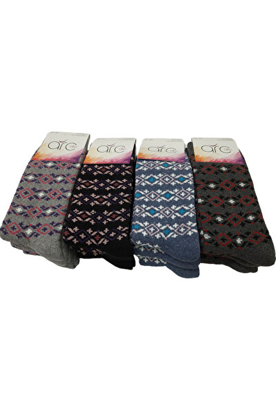Arc Trendcorap & Arc 12 Çift Pamuklu Kışlık Havlu Bayan Soket Çorap