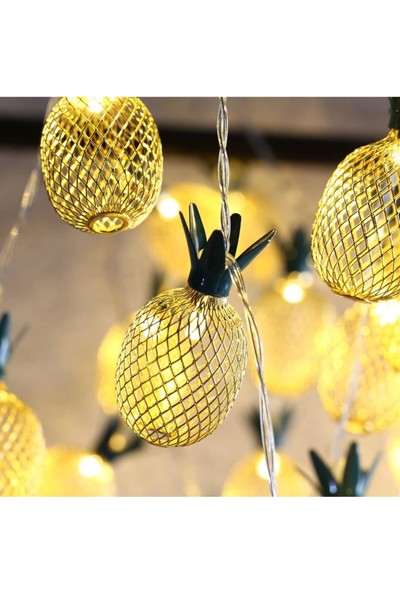 Arizzonna Dekoratif 3D Ananas Ampüllü LED Aydınlatma 10 Ledli