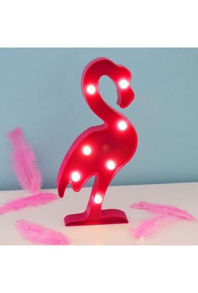 Lili LED Işıklı Flamingo Gece Lambası Dekoratif Aydınlatma