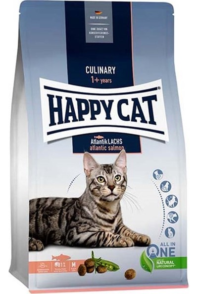 Happy Cat Culinary Atlantik Lachs Somon Balıklı Yetişkin Kedi Maması 10 kg