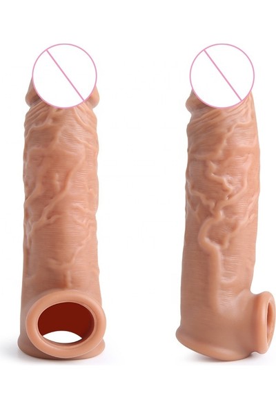 Joytoy Silikon Ten Dokulu Yumuşak Penis Kılıfı