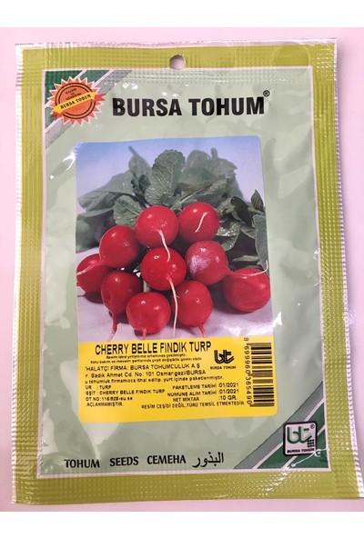Euroseeds Bursa Cherry Belle Fındık Turp Tohumu