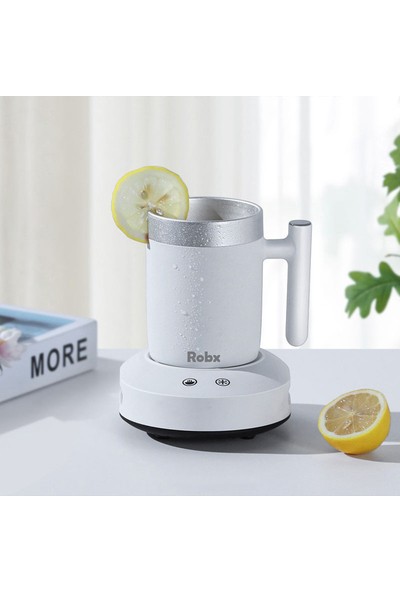 Robx 2in1 Masa Üstü Elektrikli Otomatik Kahve Çay Süt Su Sogutucu ve Isıtıcı Kupa Bardak