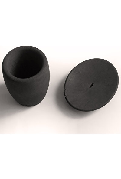 Ghogol Home Beton Diş Fırçalık & Sabunluk Takımı - Nova Ebony Mat
