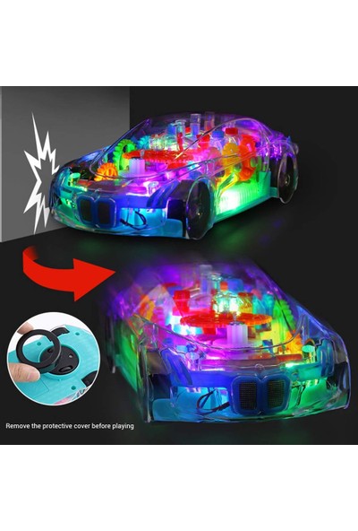 Toyshome Dişli Similasyonlu 3D Araba 360 Derece Döndürme Özellikli Mekanik Araba