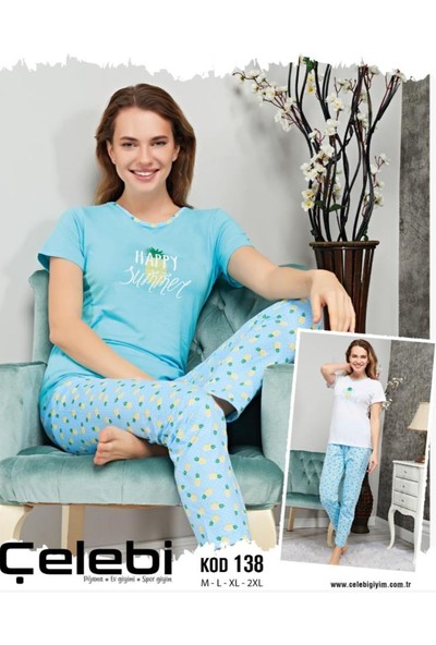 Çelebi 138 Kadın Kısa Kollu Pijama Takım