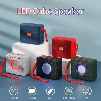 TG311 LED El Feneri Taşınabilir Bluetooth Hoparlör Yeşil (Yurt Dışından)