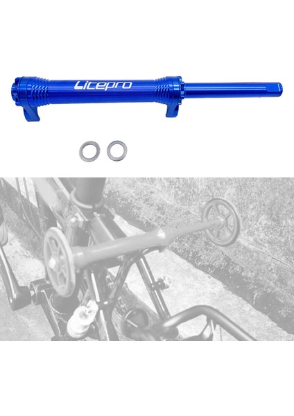 Katlanır Bisiklet Kolay Tekerlekler Uzatma Çubuk Brompton Bisiklet Mavi Için Alüminyum Alaşım indirimleri
