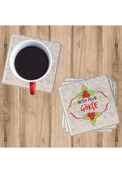 Mutlu Yıllar Bardak Altlığı