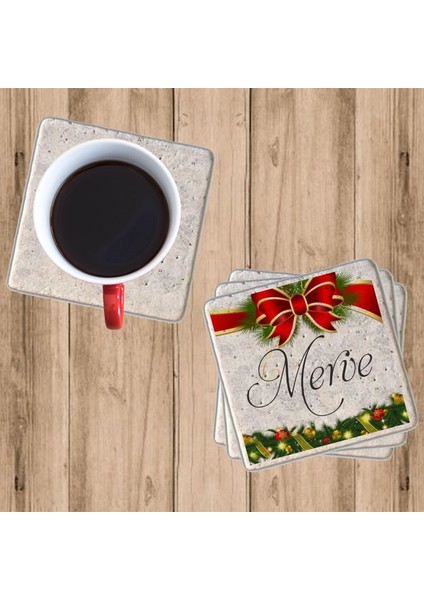 Mutlu Yıllar Bardak Altlığı