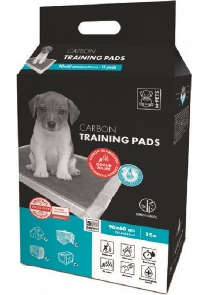 10164813-M-PETS Karbonlu Yavru Köpek Çiş Pedi 90X60 15LI