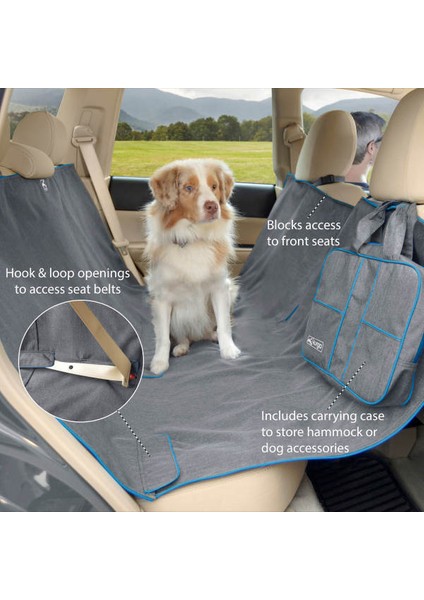 Pet Safe Petsafe Kurgo Heather Arka Koltuk Hamağı Gri/mavi K01598 fırsatları