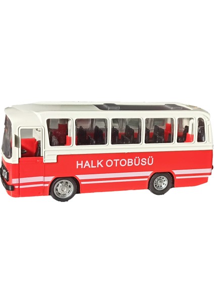Oyuncak Metal Halk Otobüsü Pilli Sesli Işıklı Çek Bırak Özellikli Kırmızı Halk Otobüsü fiyatları