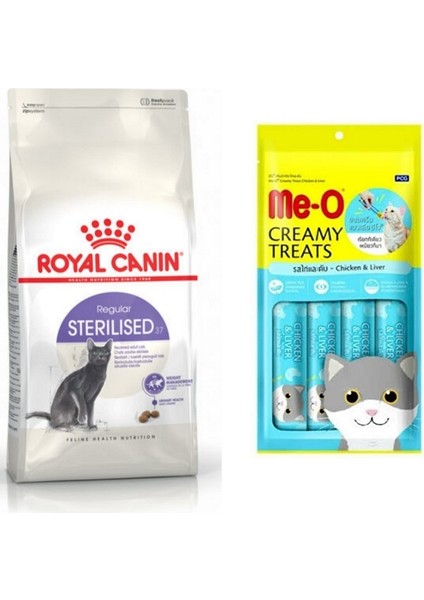 Royal Canin Sterilised 37 Kısır Kedi Maması 2 kg + Meo Tavuk ve Ciğerli Ödül