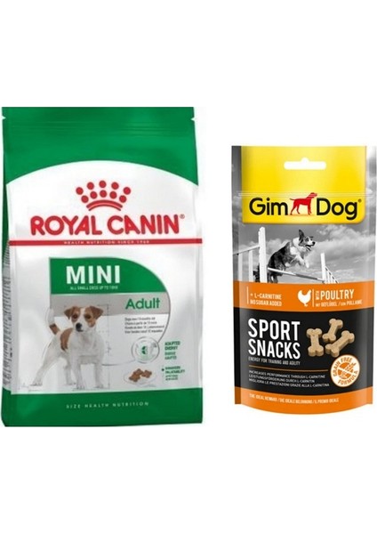 Mini Adult Köpek Maması 4 kg + Gimdog Tavuklu Ödül Maması