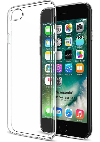 Apple iPhone 7 Uyumlu Şeffaf Silikon Kılıf - Şeffaf