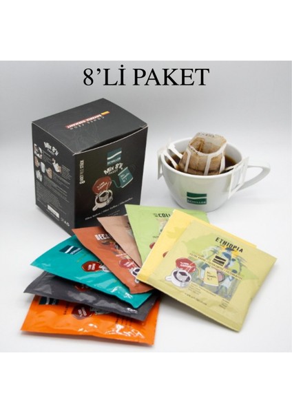 Mix 8'li Karışık Filtre Kahve Paket ( Aç-Demle )