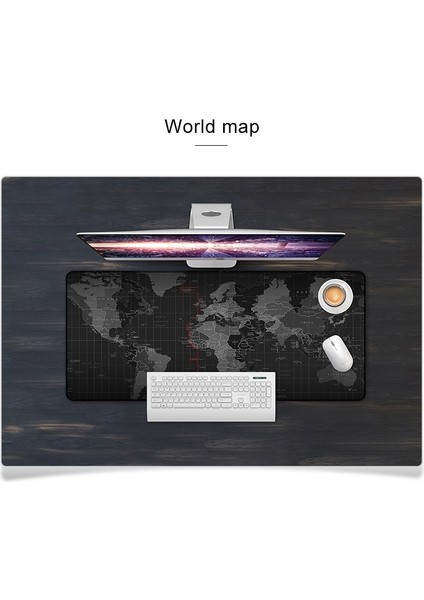 Büyük Kauçuk Mouse Pad, Boyut: 800X300MM (Dünya Haritası) (Yurt Dışından)