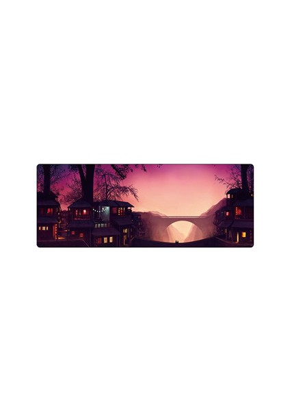 El-Boyalı Fantezi Desen Mouse Pad, Boyutu: 300 x 800 x 5mm Dikiş (1 Rüya) (Yurt Dışından)
